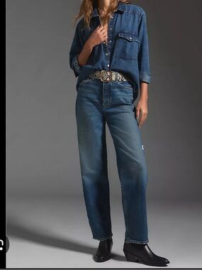 PAIGE Anthropologie Alexis High-Rise Barrel Jeans Size 26 NWT